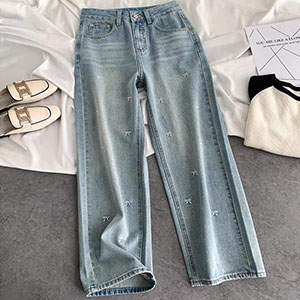 淺藍色天絲牛仔褲 夏季薄款