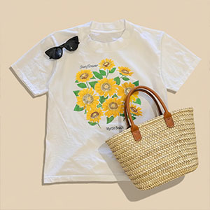 Sunflower 向日葵美式復古設計感 Oversize T 恤